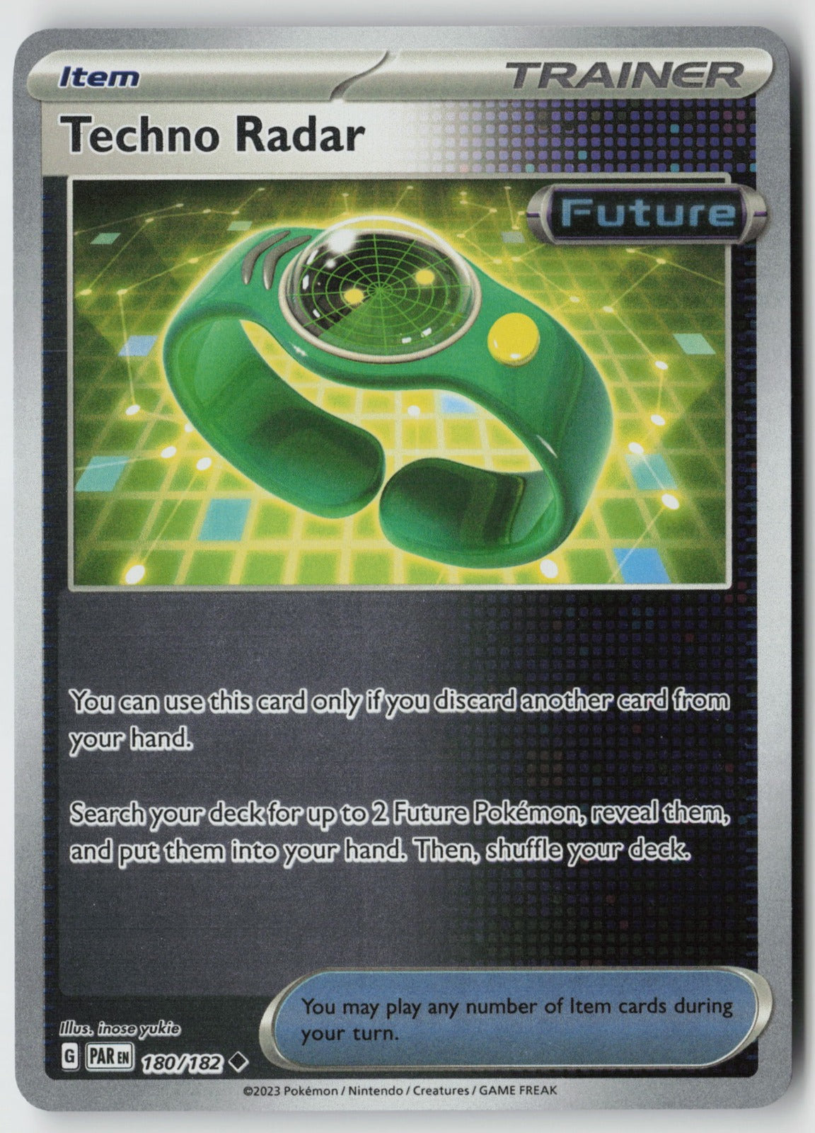 Techno Radar 180/182 SV04: Paradox Rift Uncommon Reverse Holo NM inose yukie