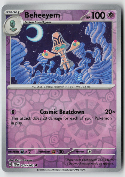 Beheeyem 074/162 SV05: Temporal Forces Uncommon Reverse Holo NM Shinya Komatsu