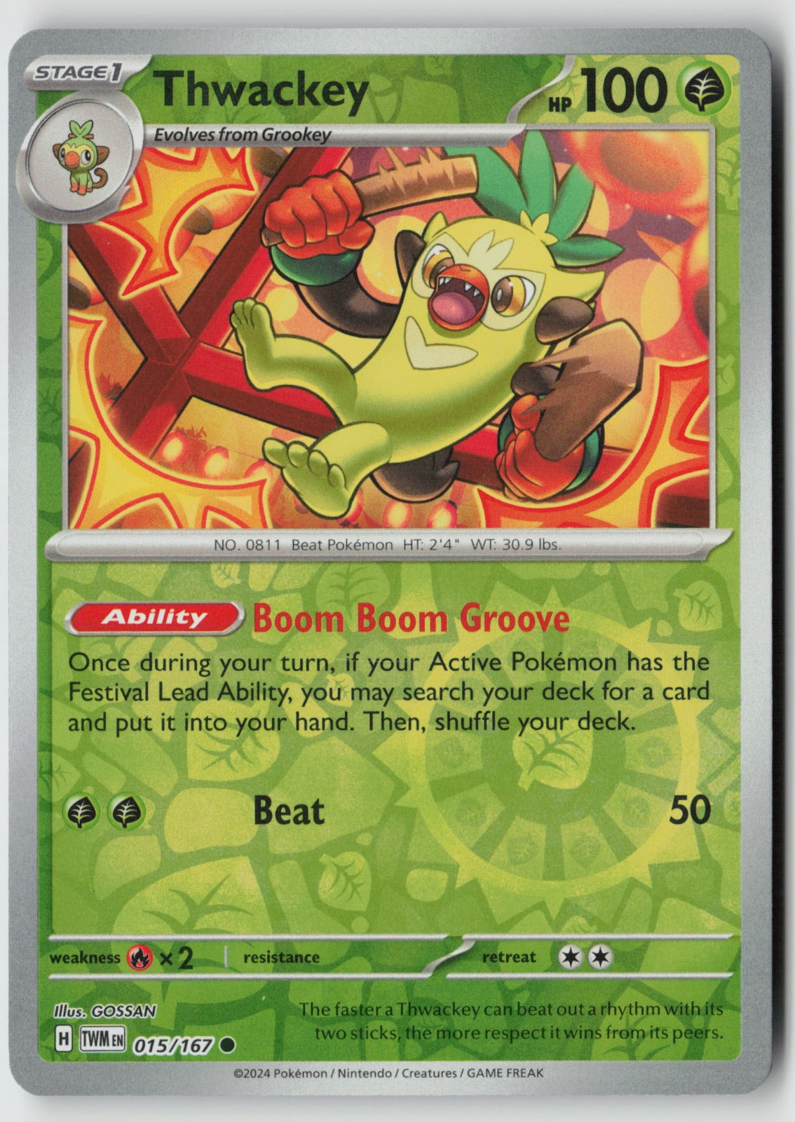 Thwackey 015/167 SV06: Twilight Masquerade Common NM GOSSAN