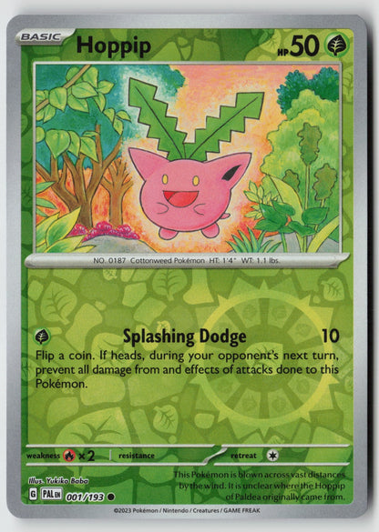 Hoppip 001/193 SV02: Paldea Evolved Common Reverse Holo NM Yukiko Baba