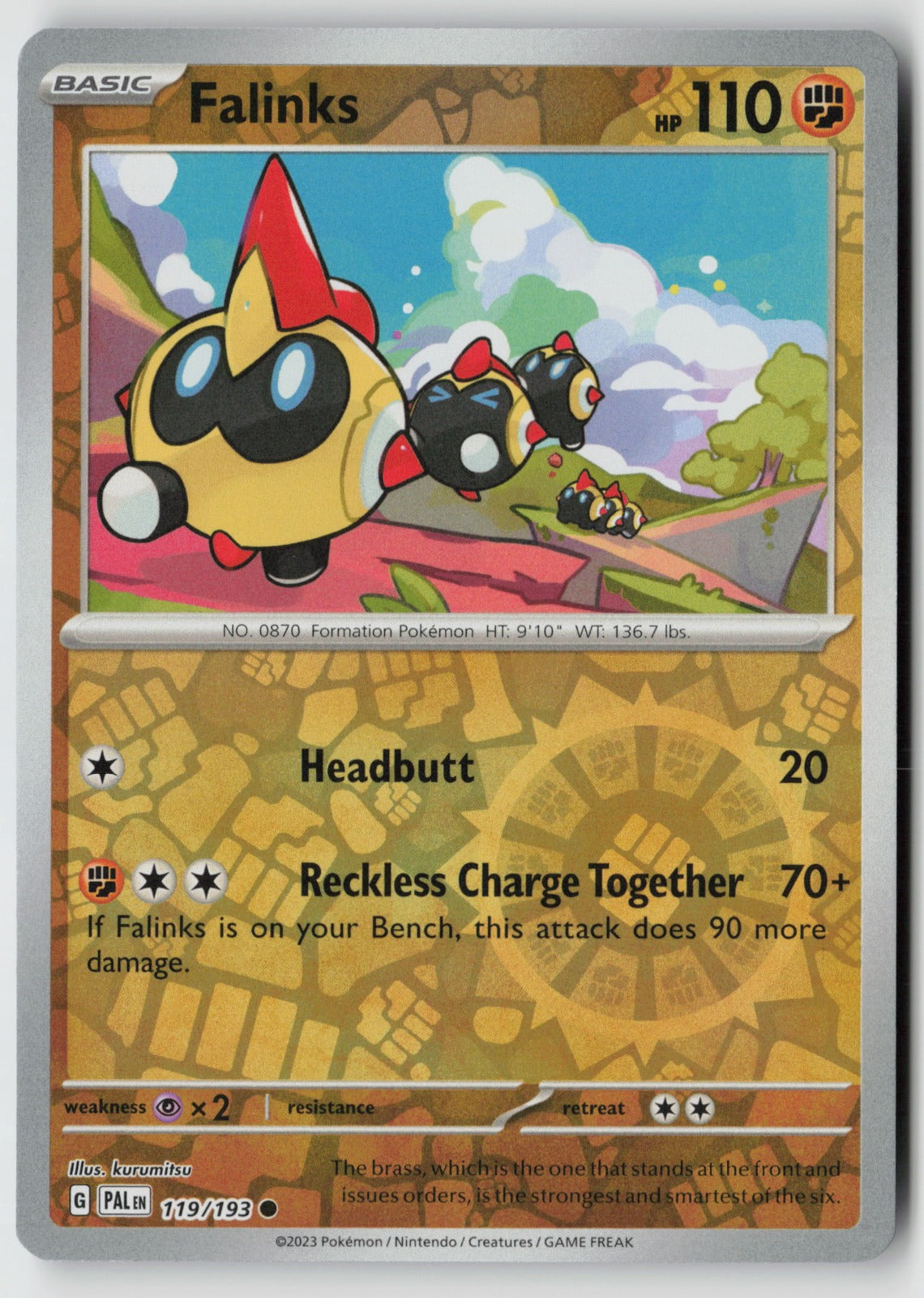 Falinks 119/193 SV02: Paldea Evolved Common Reverse Holo NM kurumitsu