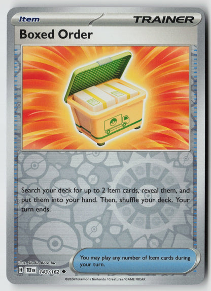 Boxed Order 143/162 SV05: Temporal Forces Reverse Holo NM Studio Bora Inc