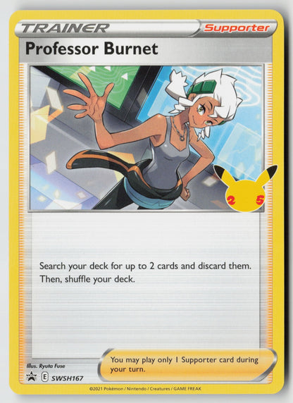 Professor Burnet (25th Anniversary Stamp) SWSH167 SWSH: Sword & Shield Promo NM
