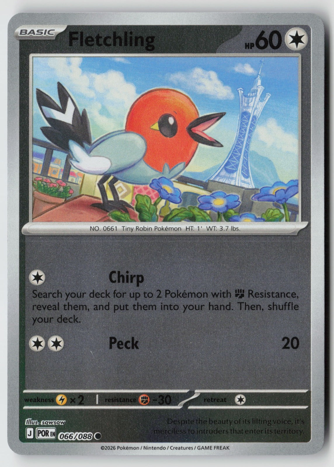 Fletchling 066/088 ME03: Perfect Order Common Reverse Holo NM sowsow