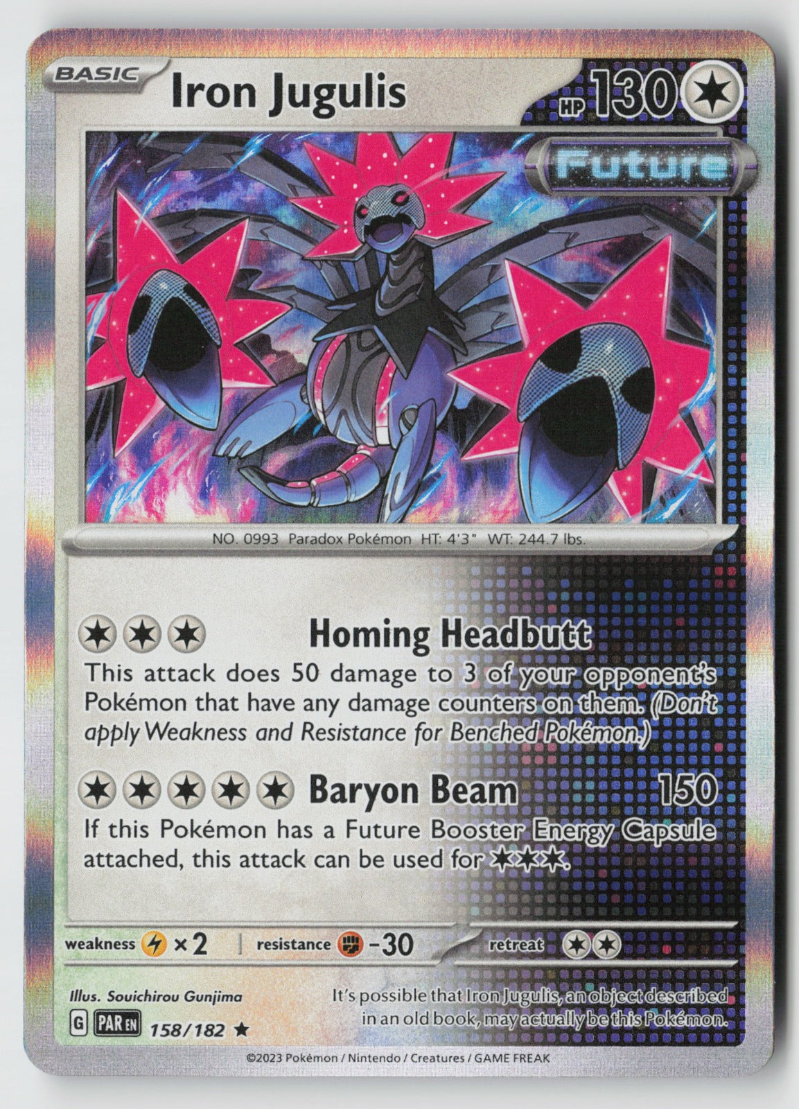 Iron Jugulis 158/182 SV04: Paradox Rift Rare Holo NM Souchirou Gunjima