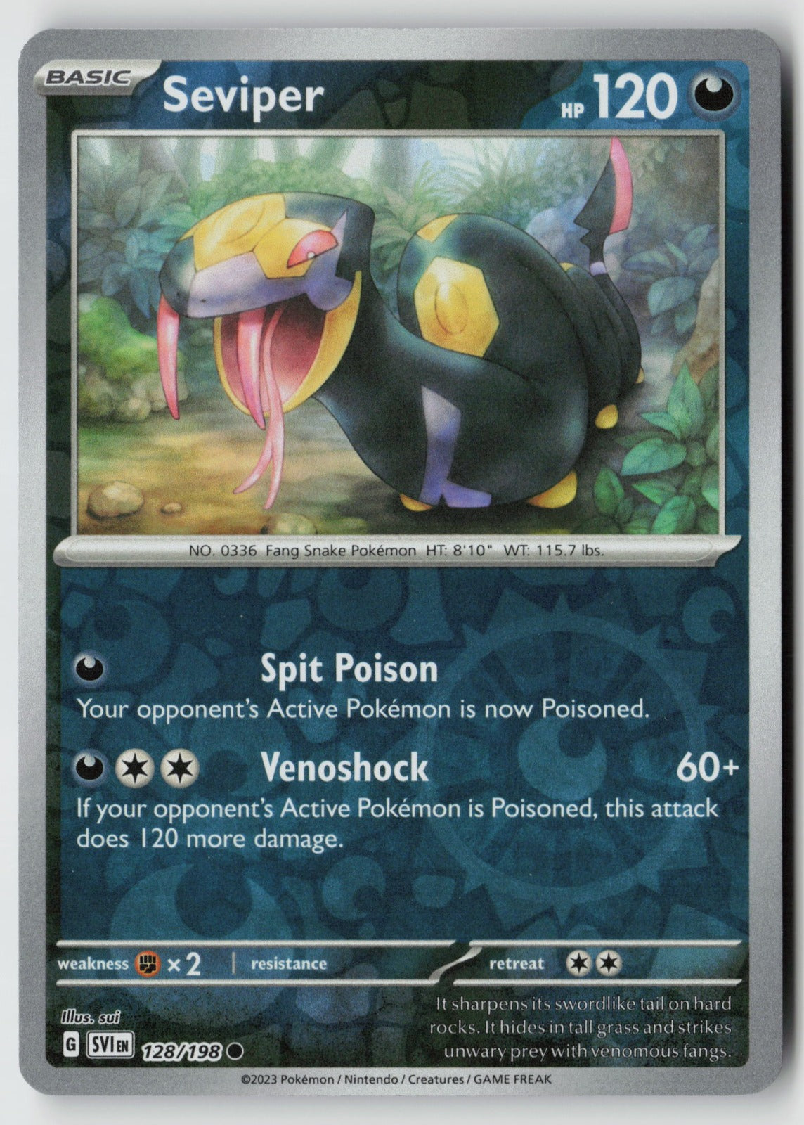 Seviper 128/198 SV01: Scarlet & Violet Base Set Common Reverse Holo NM