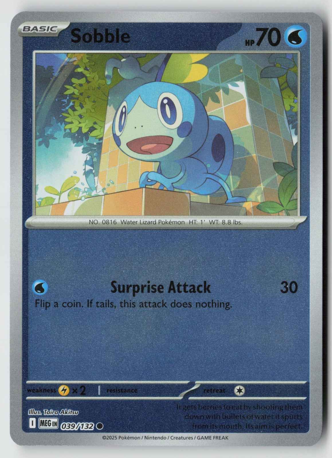 Sobble 039/132 ME01: Mega Evolution Common Reverse Holo NM Taira Akitsu