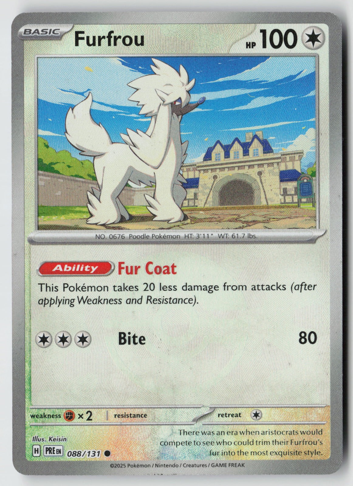 Furfrou (Poke Ball Pattern) 088/131 SV: Prismatic Evolutions Common Holo NM