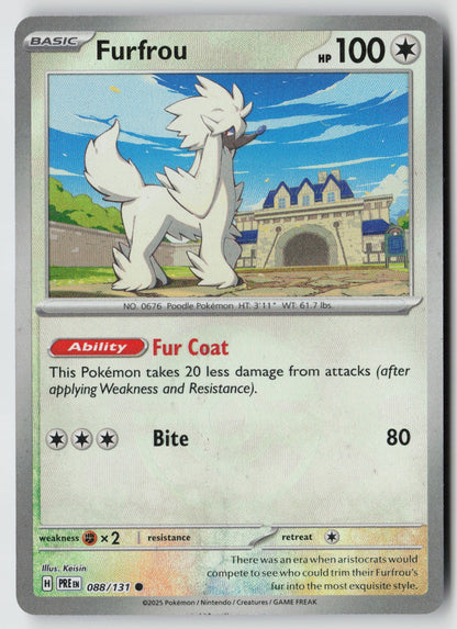 Furfrou (Poke Ball Pattern) 088/131 SV: Prismatic Evolutions Common Holo NM