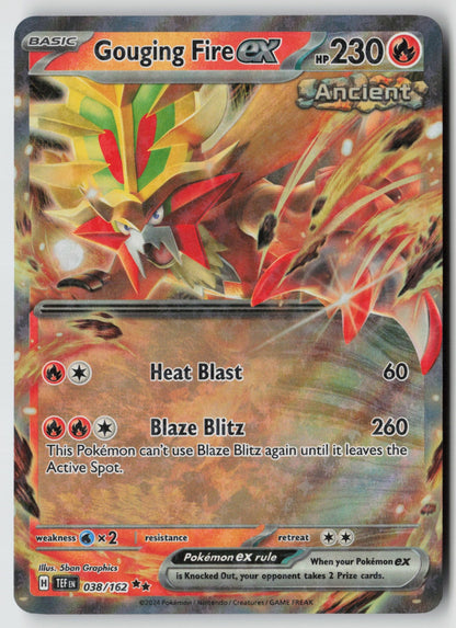 Gouging Fire ex 038/162 SV05: Temporal Forces Double Rare Holo NM 5ban Graphics