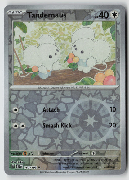 Tandemaus 167/193 SV02: Paldea Evolved Common Reverse Holo NM Sekio