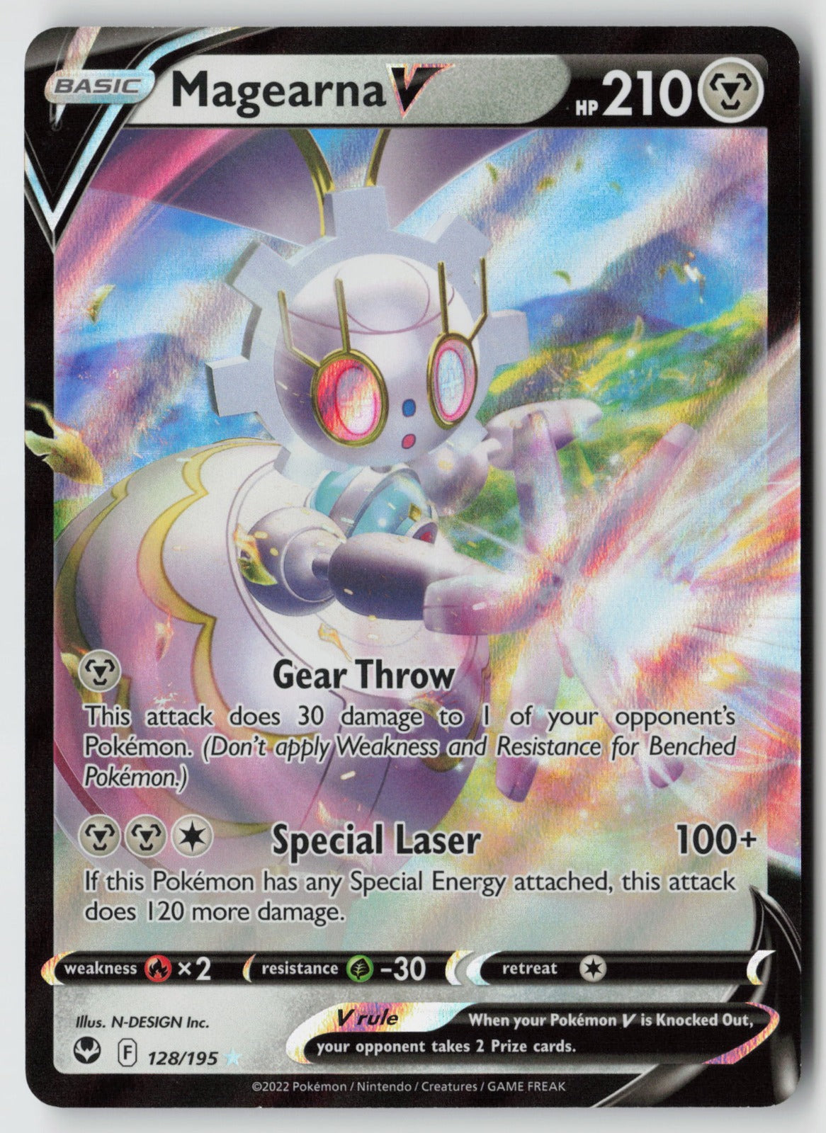Magearna V 128/195 SWSH12: Silver Tempest Ultra Rare Holo NM N-DESIGN Inc