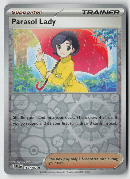Parasol Lady 169/182 SV04: Paradox Rift Common Reverse Holo NM Cona Nitanda