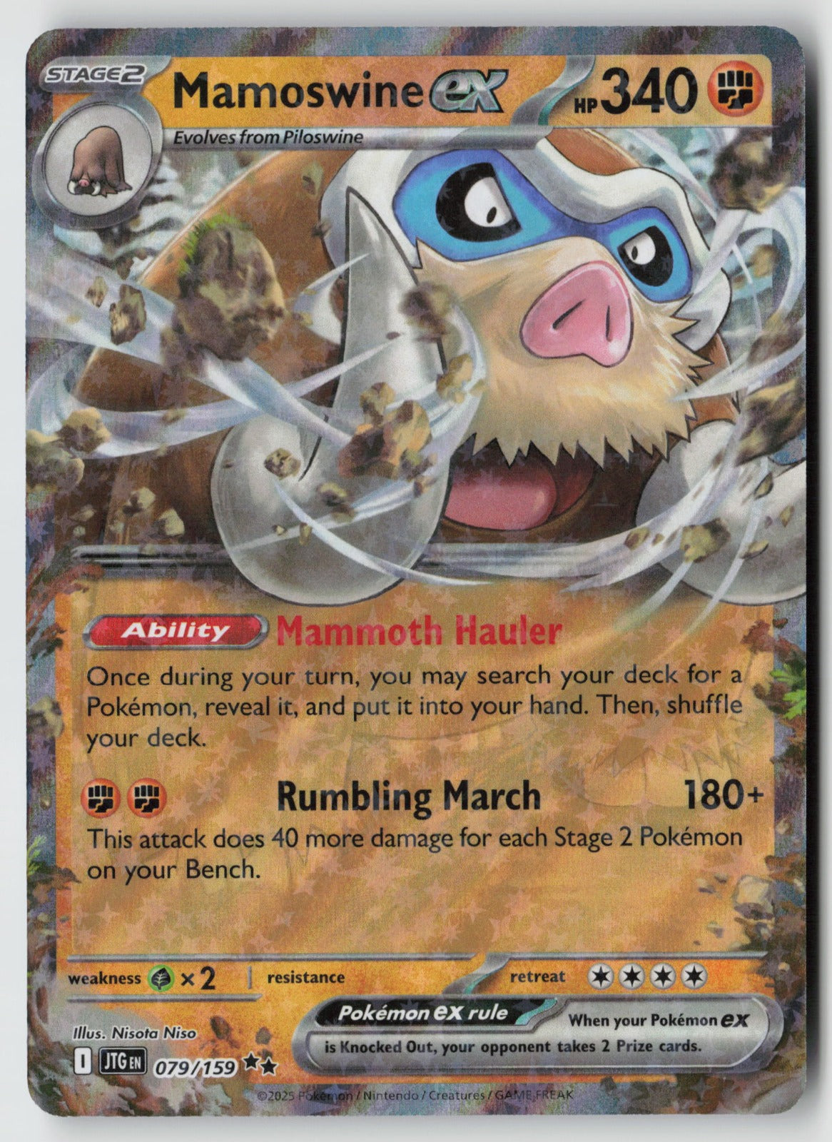 Mamoswine ex 079/159 SV09: Journey Together Double Rare Holo NM Nisota Niso