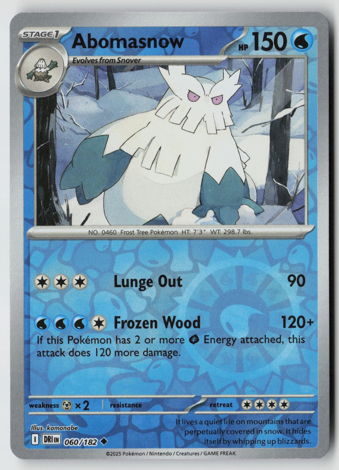 Abomasnow 060/182 SV10: Destined Rivals Uncommon Reverse Holo NM OKUBO