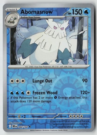 Abomasnow 060/182 SV10: Destined Rivals Uncommon Reverse Holo NM OKUBO