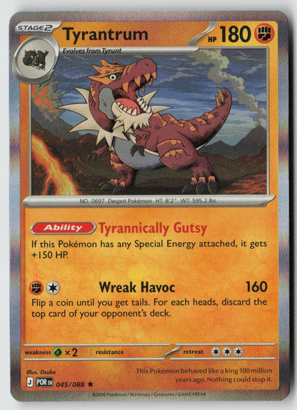 Tyrantrum 045/088 ME03: Perfect Order Rare Holo NM Dsuke