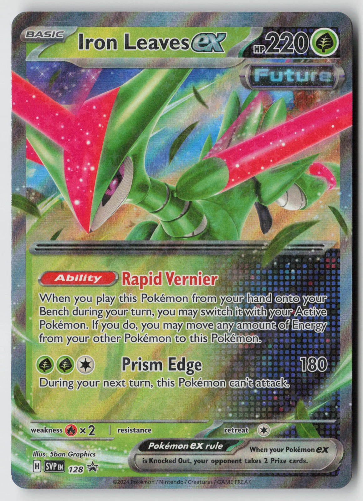 Iron Leaves ex 128 SV: Scarlet & Violet Promo Cards Promo Holo NM 5ban Graphics