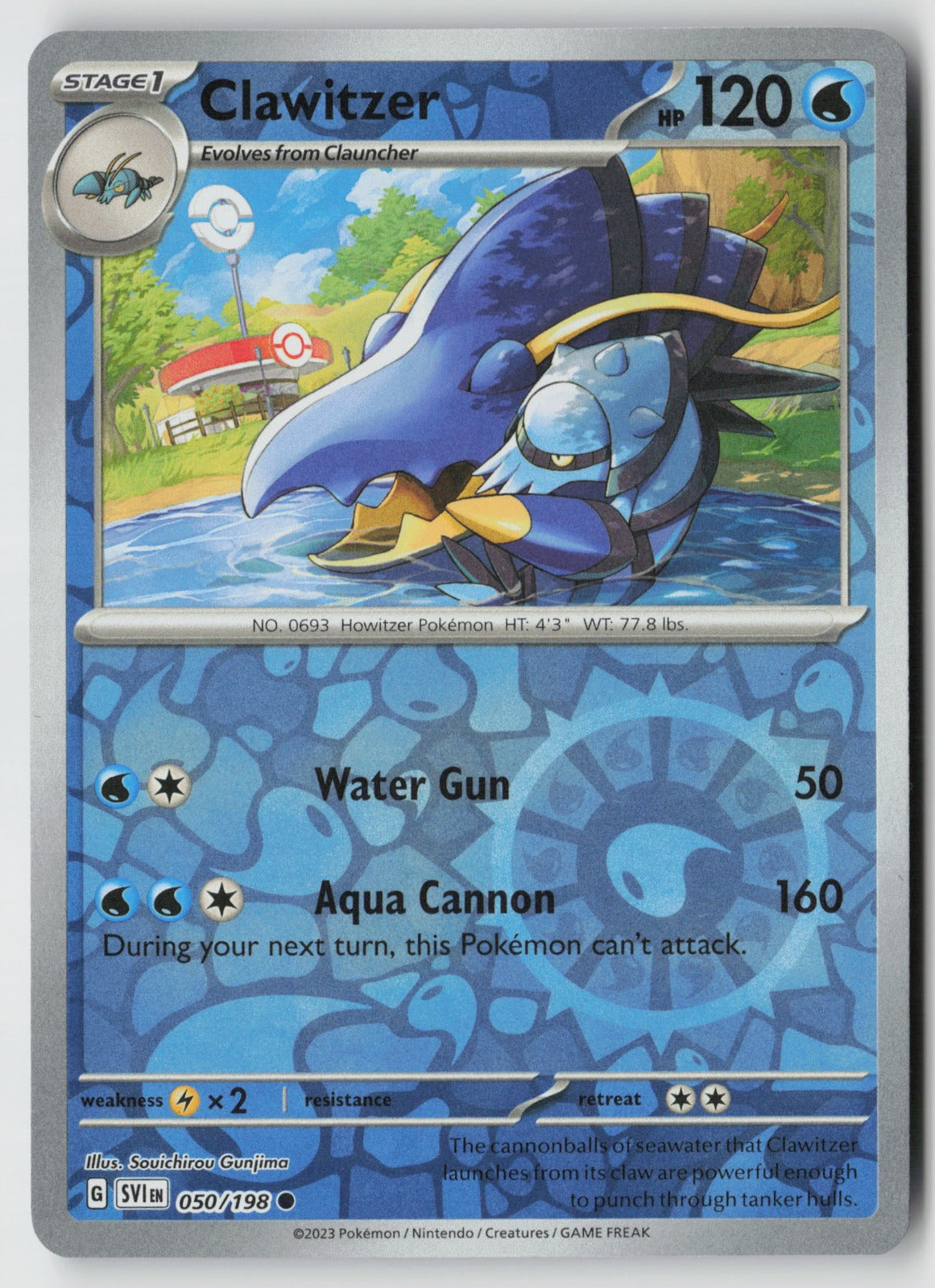 Clawitzer 050/198 SV01: Scarlet & Violet Base Set Common Reverse Holo NM