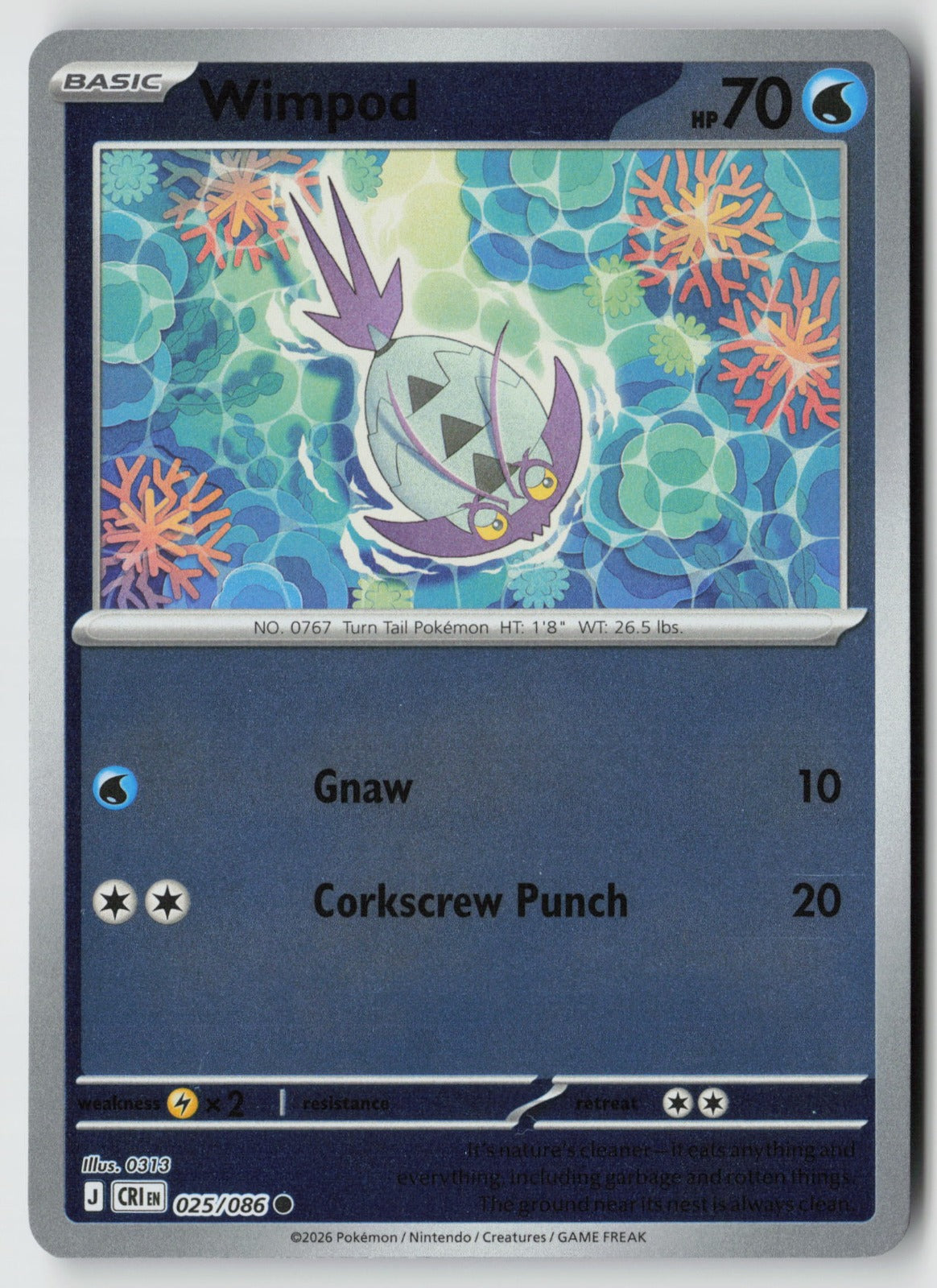 Wimpod 025/086 ME04: Chaos Rising Common Reverse Holo NM 313