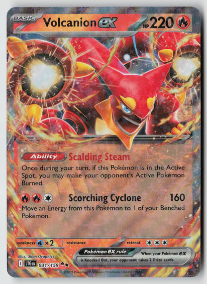 Volcanion ex 031/159 SV09: Journey Together Double Rare Holo NM 5ban Graphics