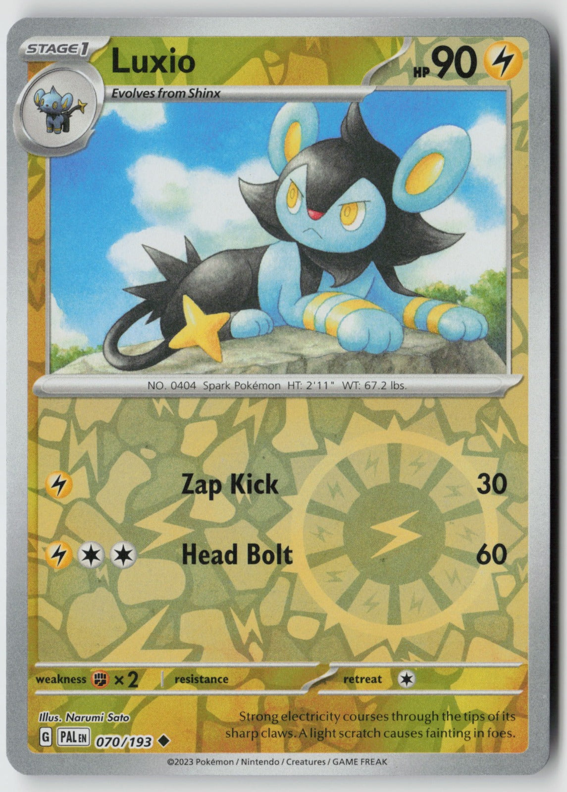 Luxio 070/193 SV02: Paldea Evolved Uncommon Reverse Holo NM Narumi Sato