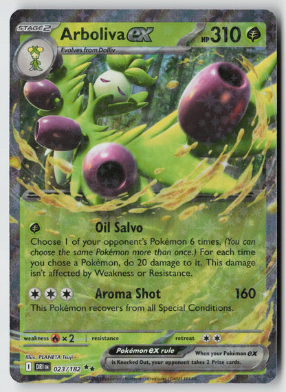 Arboliva ex 023/182 SV10: Destined Rivals Double Rare Holo NM PLANETA Tsuji