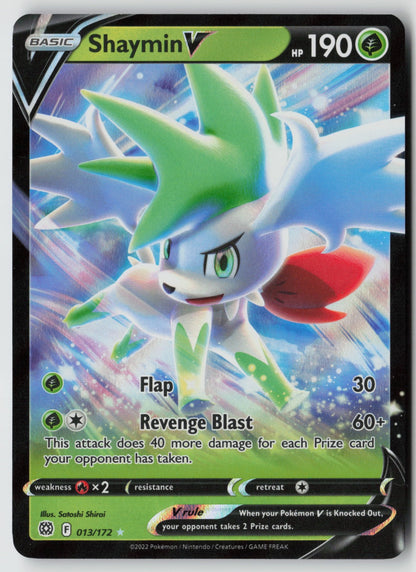 Shaymin V 013/172 SWSH09: Brilliant Stars Ultra Rare Holo NM 5ban Graphics