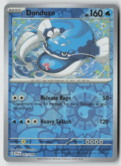 Dondozo 061/198 SV01: Scarlet & Violet Base Set Rare Reverse Holo NM Shigenori N