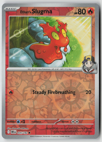 Ethan's Slugma 035/182 SV10: Destined Rivals Common Reverse Holo NM kodama