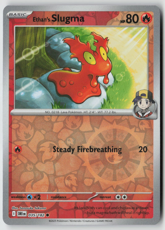Ethan's Slugma 035/182 SV10: Destined Rivals Common Reverse Holo NM kodama