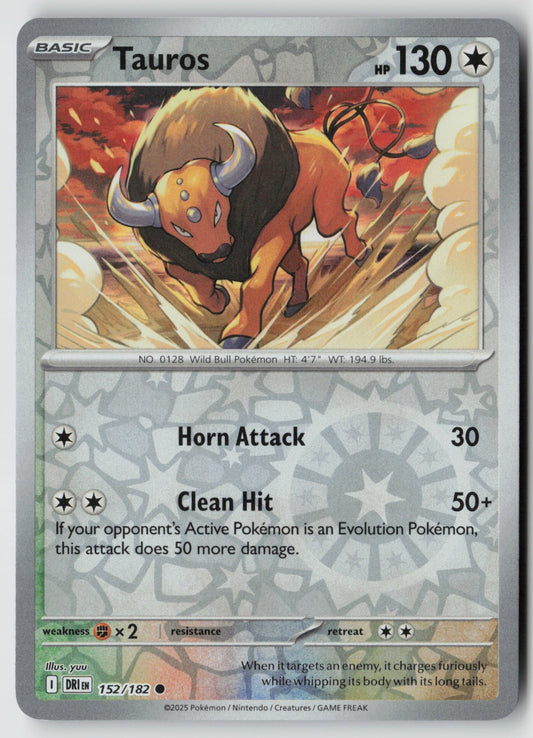 Tauros 152/182 SV10: Destined Rivals Common Reverse Holo NM Ayako Ozaki