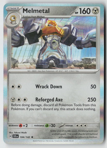 Melmetal 104/142 SV07: Stellar Crown Rare Holo NM Takumi Wada