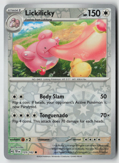 Lickilicky 125/162 SV05: Temporal Forces Common Reverse Holo NM kirisAki