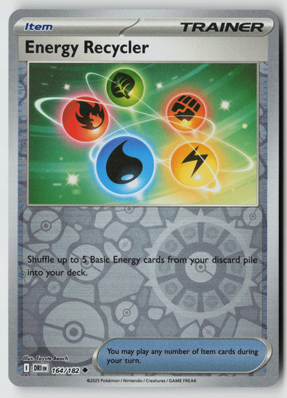 Energy Recycler 164/182 SV10: Destined Rivals Uncommon Reverse Holo NM