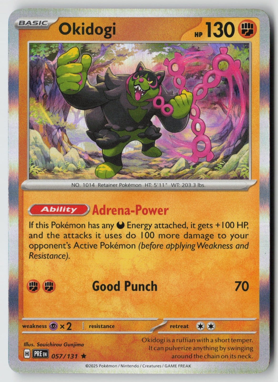 Okidogi 057/131 SV: Prismatic Evolutions Rare Holo NM Souichirou Gunjima