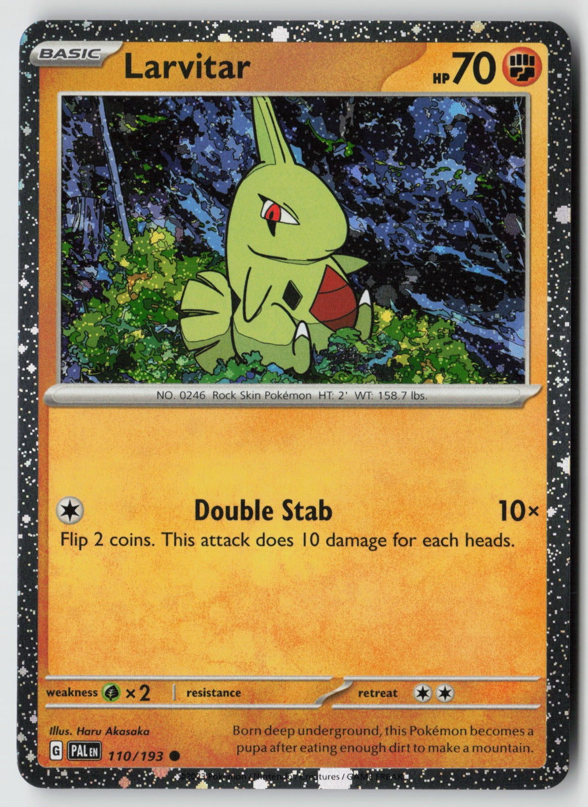 Larvitar (Cosmo Foil) 110/193 Promo Holo NM Haru Akasaka