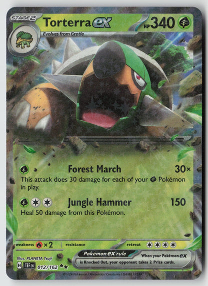 Torterra ex 012/162 SV05: Temporal Forces Double Rare Holo NM PLANETA Tsuji