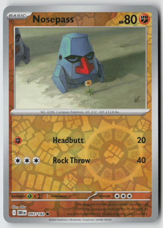 Nosepass 097/182 SV10: Destined Rivals Common Reverse Holo NM Nisota Niso