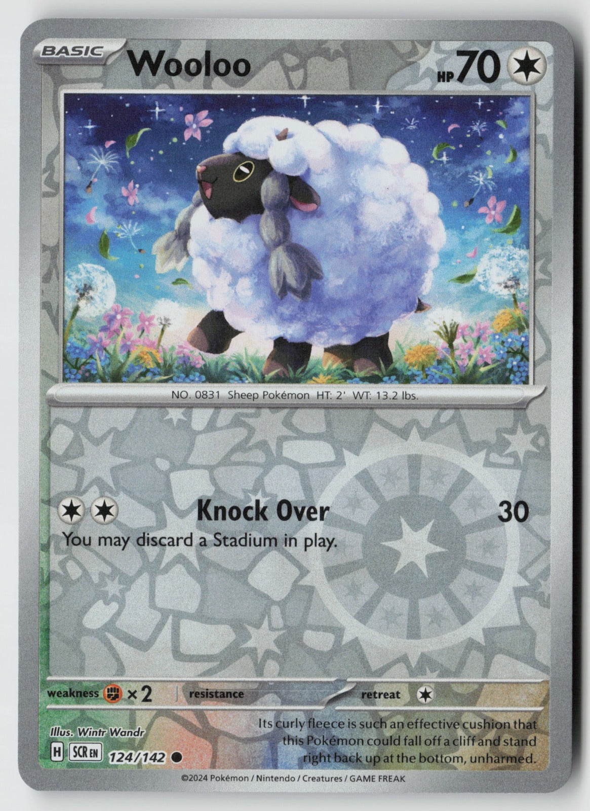 Wooloo 124/142 SV07: Stellar Crown Common Reverse Holo NM Wintr Wandr