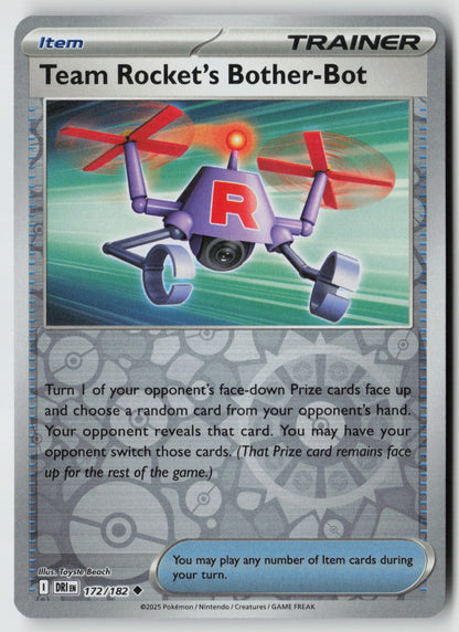 Team Rocket's Bother-Bot 172/182 SV10: Destined Rivals Uncommon NM GOSSAN