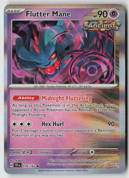 Flutter Mane 078/162 SV05: Temporal Forces Rare Holo NM kodama