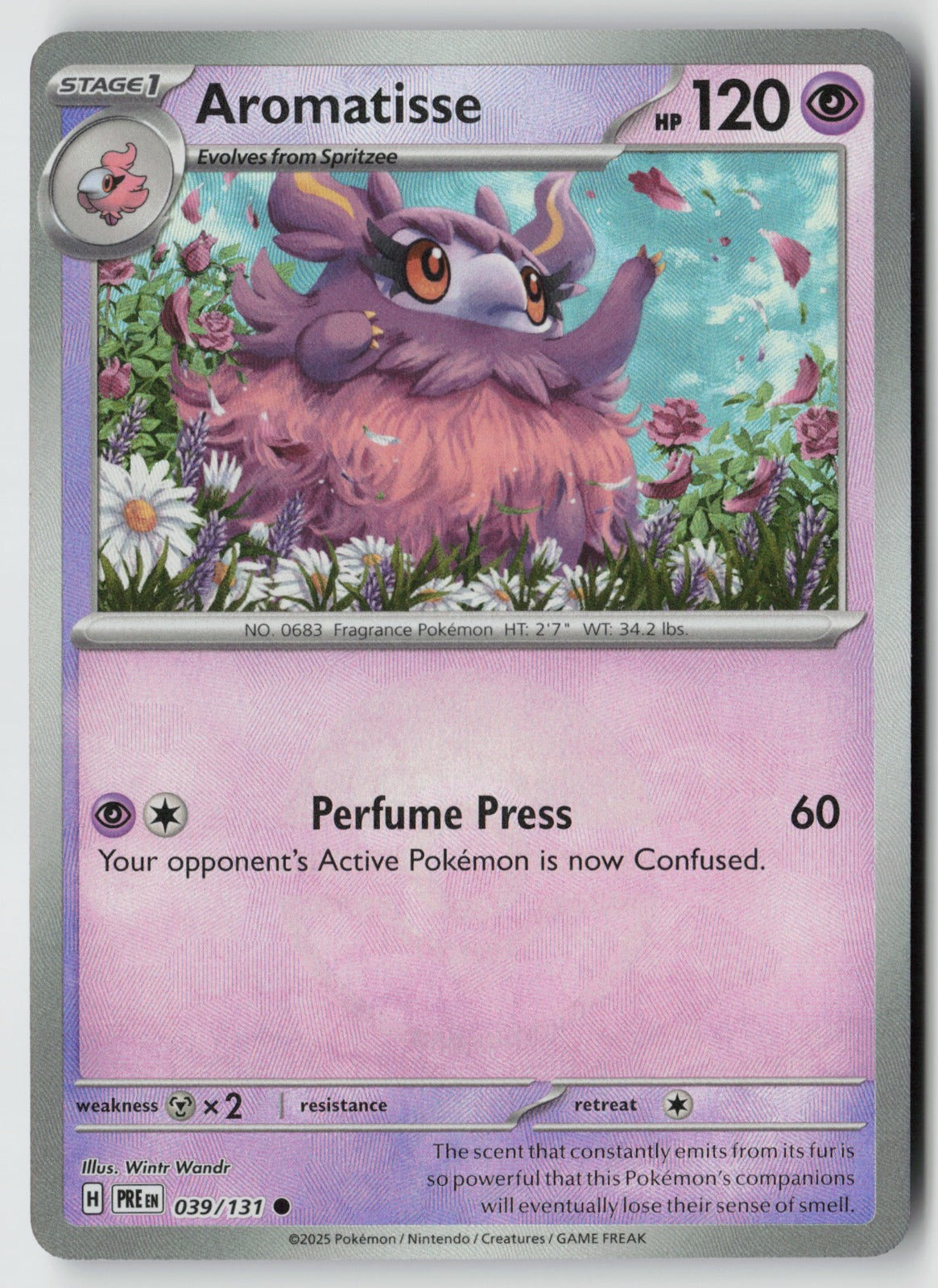 Aromatisse (Poke Ball Pattern) 039/131 SV: Prismatic Evolutions Common Holo NM