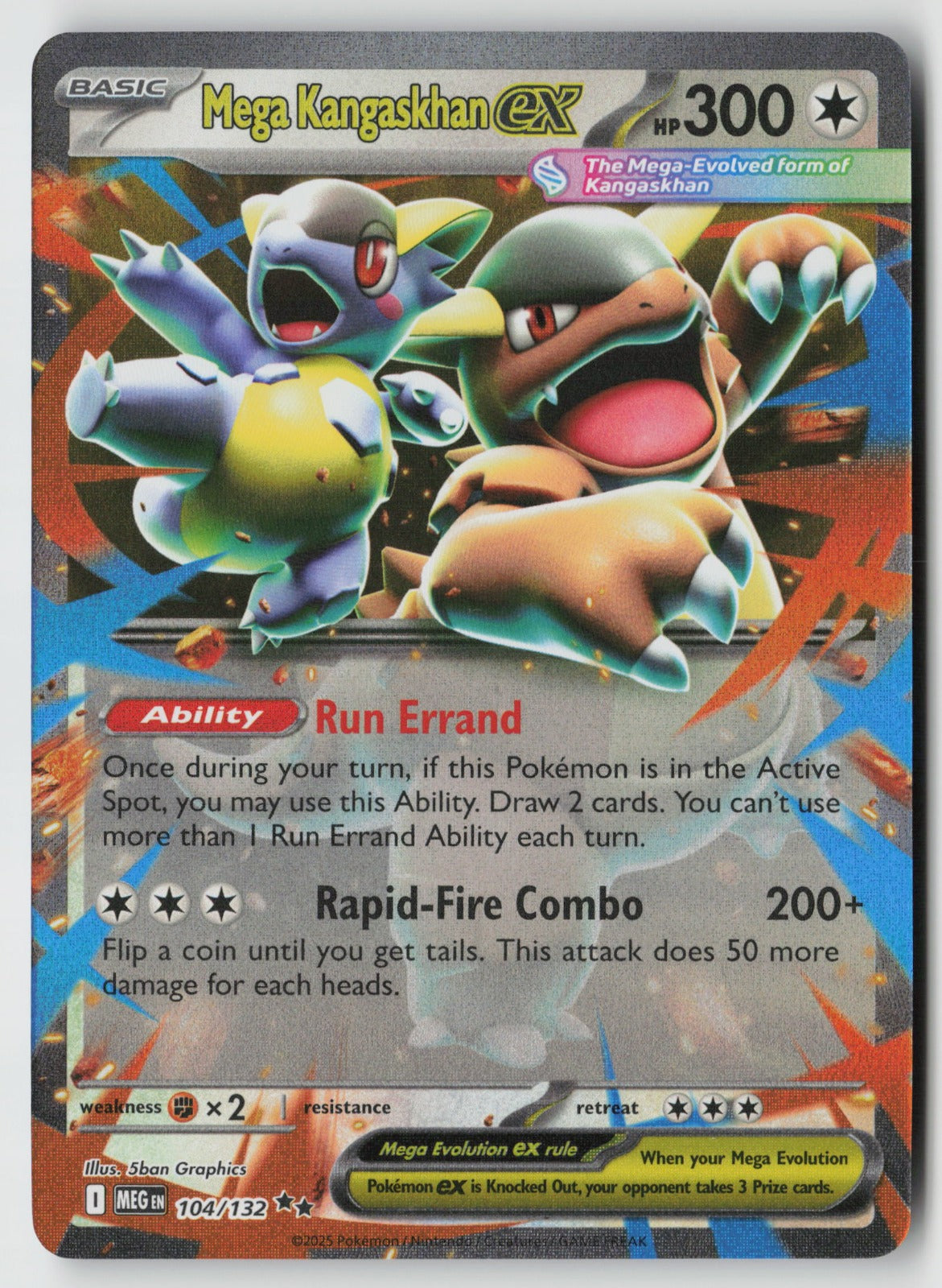 Mega Kangaskhan ex 025 ME: Mega Evolution Promo Promo Holo NM 5ban Graphics