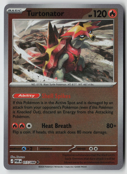 Turtonator 017/088 ME03: Perfect Order Uncommon Reverse Holo NM Hasuno