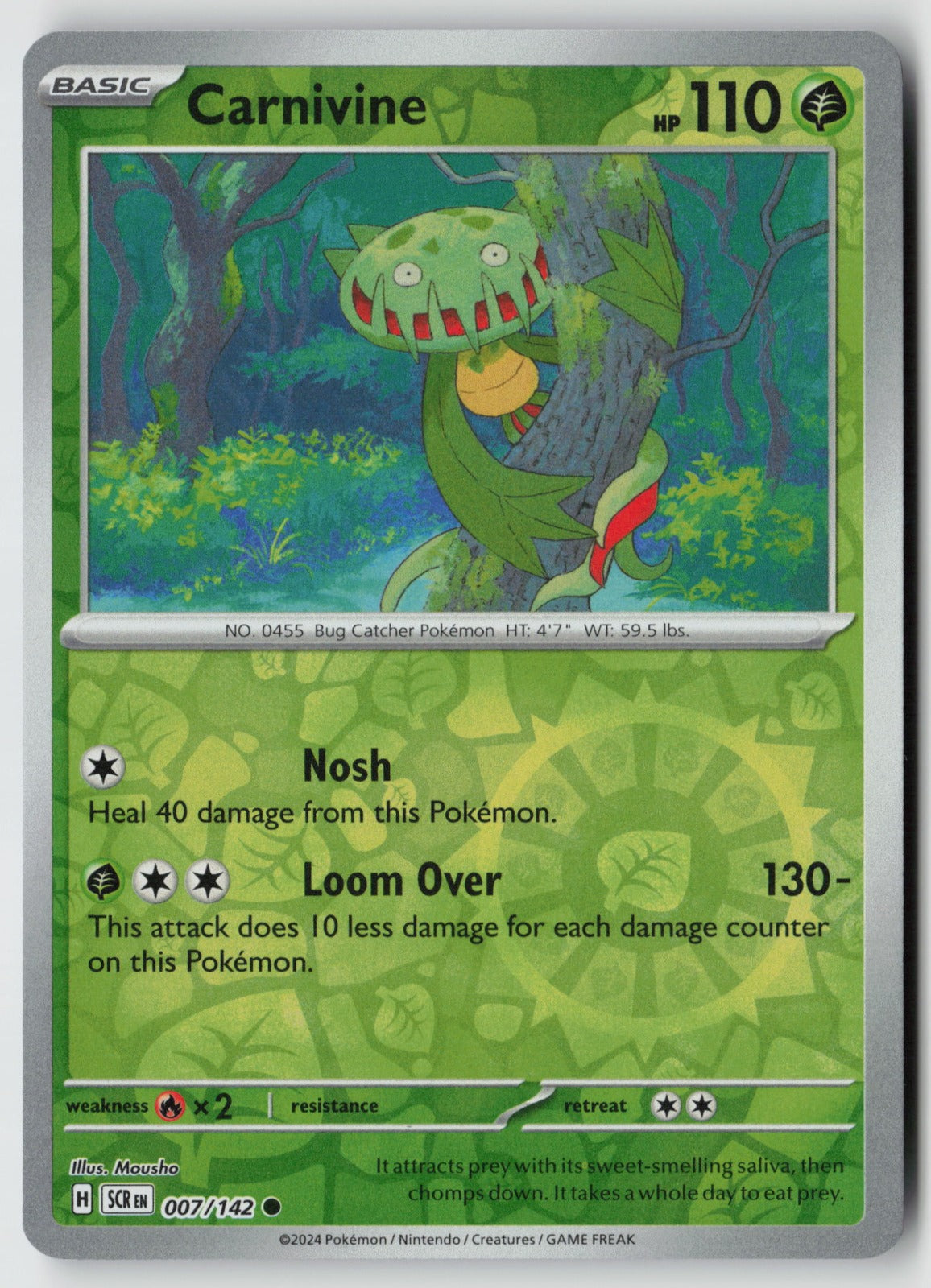Carnivine 007/142 SV07: Stellar Crown Common Reverse Holo NM Mousho