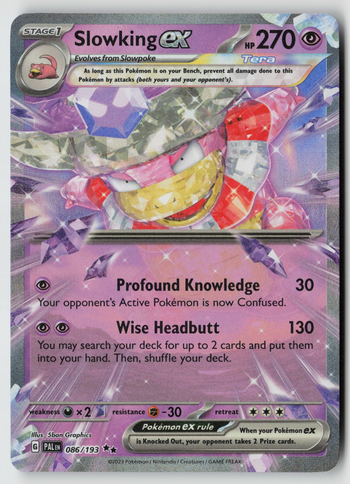 Slowking ex 086/193 SV02: Paldea Evolved Double Rare Holo NM 5ban Graphics