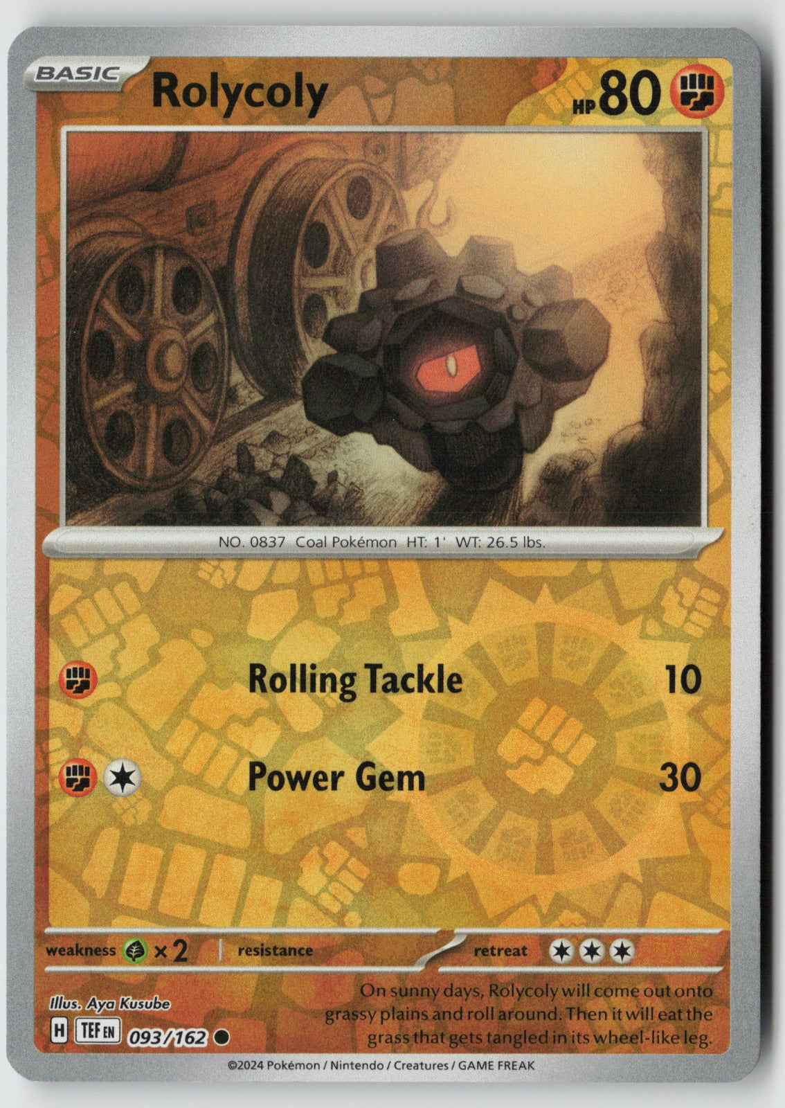 Rolycoly 093/162 SV05: Temporal Forces Common Reverse Holo NM Aya Kusube