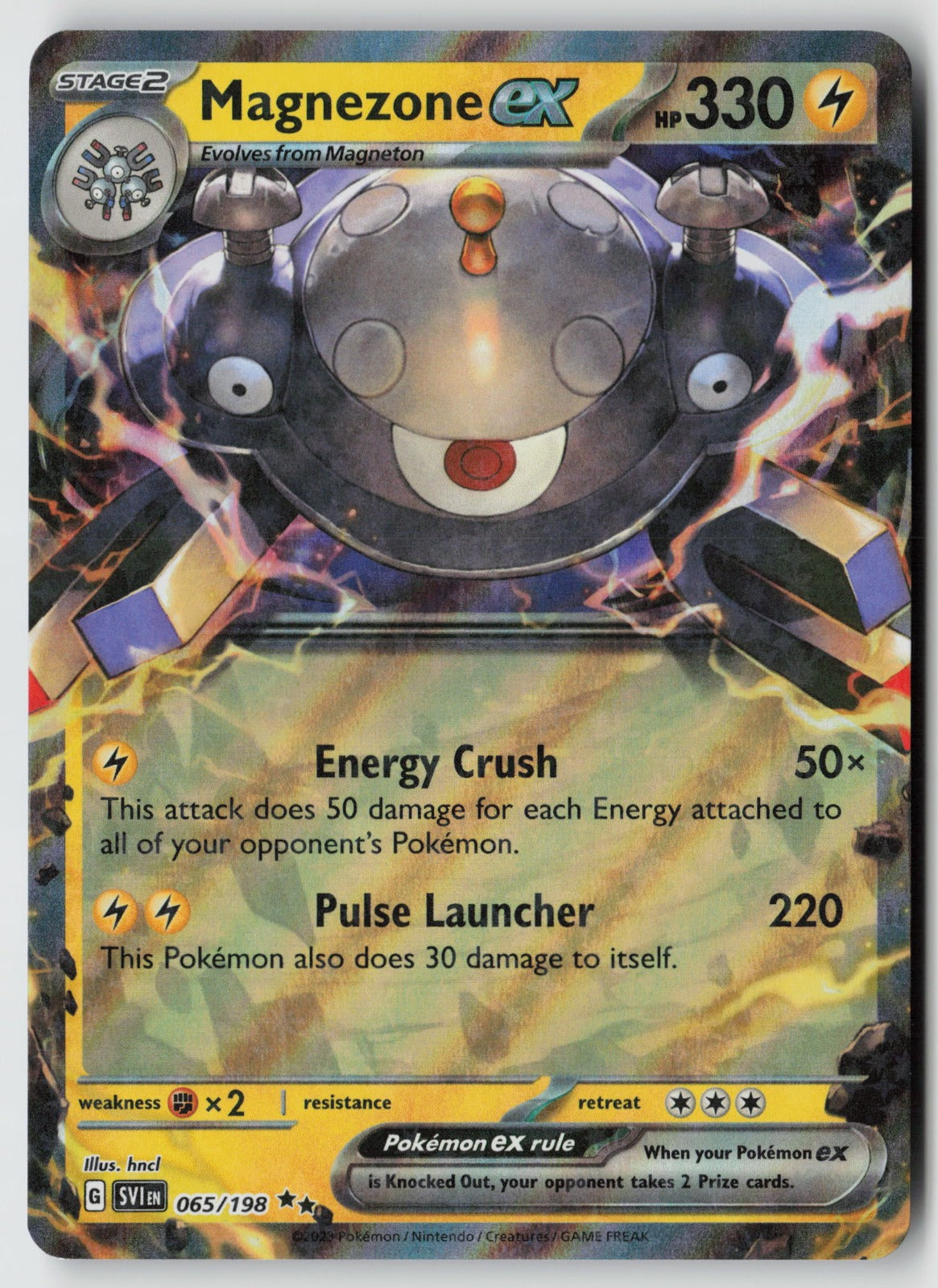 Magnezone ex 065/198 SV01: Scarlet & Violet Base Set Double Rare Holo NM hncl