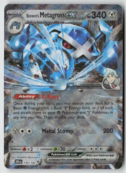 Steven's Metagross ex 145/182 SV10: Destined Rivals Double Rare Holo NM